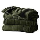 Bsv9mts-r608-12a44 Twin Blanket Velvet Plush Heated Sunbeam Olive