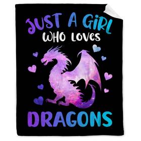 Tzcyckyi 023127161237 A Girl Who Loves Dragons Blanket Gifts For Lovers Girls Women Boys Men Warm Soft