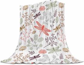Ubnlkto 3292606939670 Dragonfly Blanket 40x50 Inches - Super Soft Flannel Throw Blankets For