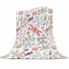 Ubnlkto 3292606939687 Blanket For Women 50x60 Inches Ultra Soft Plush Flannel Throw Elegant Dragonfly