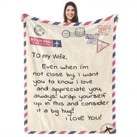 Ufooro 783710843562 Romantic Wife Gift Blanket 55 Inch X70 Anniversary Wedding Birthday Throw From Him