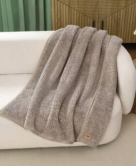 1144005 Ugg Classic Uggfluff Throw Fawn 50 Inch X 70 Free Shipping