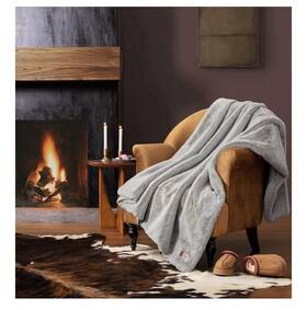 16802 Ugg Euphoria Faux Fur Throw Blanket Oversized Soft Luxury Bedroom Decor