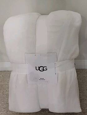 Ugg Australia 008889107513 - Novah King Blanket Snow White 110 Inch X 96 New With Tags