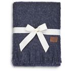 Ugg Austrialia Austriaila Luxe Mohair Throw Blanket Nwt Navy Blue Heather Retail 145 Gift 888855490470