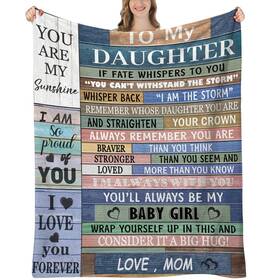 Uhankru 794094686843 Daughter Gifts From Mom To My Blanket For Fo