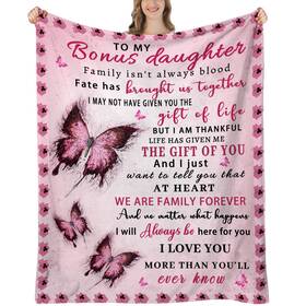 Uhankru 799793197751 Butterfly Bonus Daughter Blanket 60 Inch X50 - Gifts Step And Unb