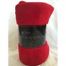 Comin18ju010205 Ultra Soft Cozy Plush Fleece Warm Solid Colors Traveling Blanket 50x60 Burgundy