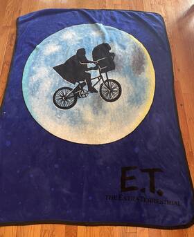 Et160225 Universal E.t. The Extra-terrestrial Bike Moon Fleece Throw Blanket 45 X 60