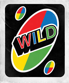 Mtun0013bl Uno Wild Card Soft And Cuddly Plush Fleece Throw Blanket