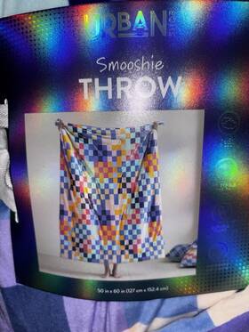 Wk632376 Urban Shop Smooshie Plush Throw Blanket 50x60 Ultra Cozy Multicolor Checkered P