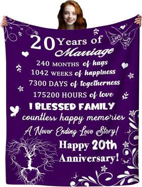 20swqjozhounoj7tzi20s Us 20th Anniversary Blanket 20 Year Wedding Romantic Gifts For Him Her