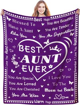 Mciw-ncitna009 Us Birthday Gifts For Aunt From Niece Nephew Soft Lightweight Blanket Auntie B