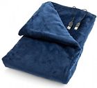 Usbblanketblueffp Convenient Gadgets Gifts Usb Heated Shawl And Lap Blanket Blue Color Throw Perfect To An 853720002782