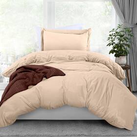 Utopia Bedding 840143565567 Duvet Cover Twin Size - 2 Piece With Twin/twin Xl Beige