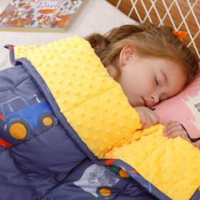 B07zt82472 Uttermara Weighted Blanket 5 Lbs Ultra Cozy Minky Fleece And Cotton Sided