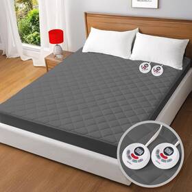 Dr-10 Valthie Heated Mattress Pad Queen Size Dual Controller Electric With Pre
