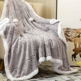 Vgthrow-nhat-5070c01 Vangao Wearable Blanket Hooded Throw Striped Fluffy Heavy Duty For Co