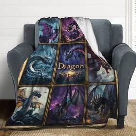 Vbuzbcau 181858635947 Dragon Throw Blanket Gifts For Women Men Girls Boys Lovers Flannel Blanke