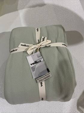 81618577 Vellux New Blanket Full/queen Moss Green 90x90 Inch Soft Plush Hypoallergenic