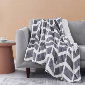 Hlt1-lt-f-grey Ventimi Electric Blanket Heated Throw 50 Inch X 60 With 5 Heat Levels And