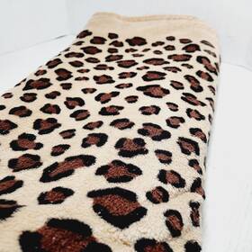 12408-147 Vera Bradley Leopard Throw Blanket 80 X 50 Inch Soft Plush Polyester Htf Used