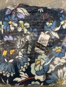 12408-x59 Vera Bradley Nwt Super Soft Fleece Throw Blanket In Floral Bursts 50 Inch X 80