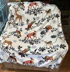 15564-14918 Vera Bradley Nwt New Fleece Plush Holiday Throw 60 X 45 Merry Mischief Snow Day
