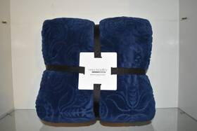 53209-20090 Vera Bradley Essential Throw Blanket 50 Inch X 80 Peacoat Navy Blue Nwt