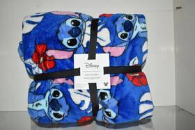 54922-24018 Vera Bradley Disney Stitch Monstera Throw Blanket 50 Inch X 80 Blue Nwt