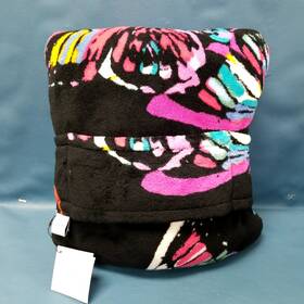 15564-j90 Vera Bradley 886003506202 Nwt Butterfly Flutter Black 60 Inch X45 Blanket