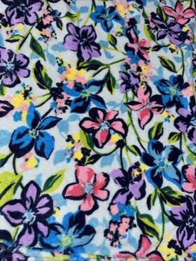 Vera Bradley 886003665374 Marian Floral Fleece Travel Blanket 60 Inch X 45