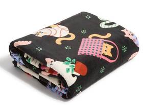 Vera Bradley 886003787366 Herding Cats Oversized Fleece Throw Blanket 66 Inch X 94 New V460