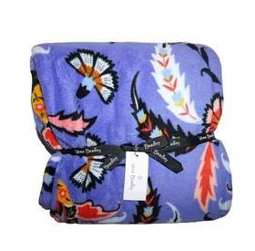 Vera Bradley 886003798539 Super Soft Fleece Throw Blanket 50x80 Mural Garden Purple New