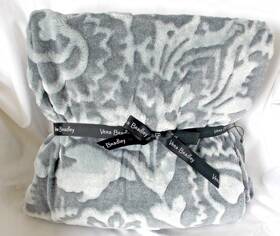 Vera Bradley 886003873571 Java Galaxy Gray Tonal Textured Throw Blanket 50 Inch By 80