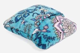 Vera Bradley Fleece Travel Blanket 60 X 45inch Msrp 55 New Peacock Garden Blue
