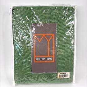140615 Vern Yip Home Green Throw Blanket Bamboo Rayon Chevron Texture 50 Inch X70 Nos