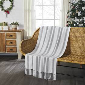Vhc 840233921495 Grace Grain Sack Stripe Woven Christmas Throw Blanket 50x60 Brands