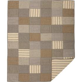 45795 Vhc Brands Patchwork Quilted Throw Charcoal Gray 60x50