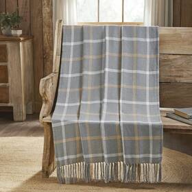 85562 Vhc Brands Harvest Blessings Woven Plaid Throw 50x60
