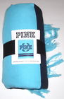 Victoria S Secret Nwt Victorias Pink Aqua Blue Logo Festival Boyfriend Throw Beach Blanket 0667541480212