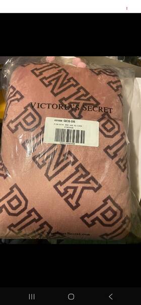 431936 Victorias Secret Pink Mini Dog Bl Logo All-over Blanket Os