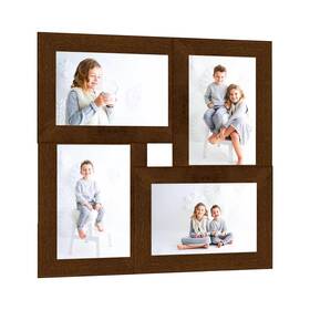 Vidaxl 720286491652 Dark Brown Small Collage Photo Frame Perfect For Home Decor
