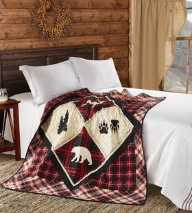 Dqt10072 Virah Bella - Diamond Bear Lodge Lightweight Quilted Throw Blanket 50 Inch X60
