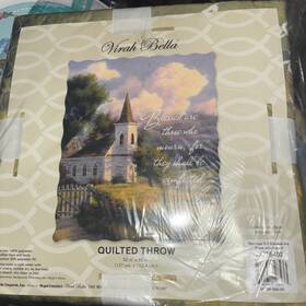 Dqt5402 Virah Bella Blessed Are Those Who Mourn Matthew 5 4 Inspirational Religious Quilt 50x60 In