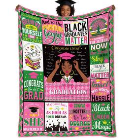 B0801656 Visstree Vt Yt African American Class Of 2026 Graduation Blanket 50x60 Gift For Her Grad