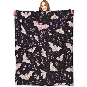 98fcs901sffr Vodrm Pink Bat Blanketcute Floral Throw Blanketsgifts For Kids Girls Boys Lightweight