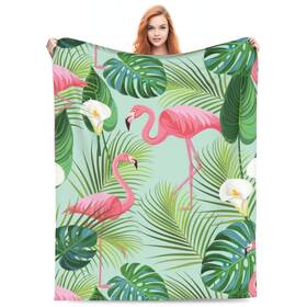 Ijhknlptfg9oi751 Vodrm Pink Flamingo Blanket Gifts For Adult Women And Girls Bed Living Room Beddi
