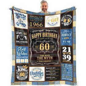 Vxdrzgt 758287257555 60th Birthday Gift Blanket For Men 1966 Idea 60x50 Inch Dad