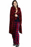 W013742-601 Intimo Red Fleece Throw Blanket 763059376471